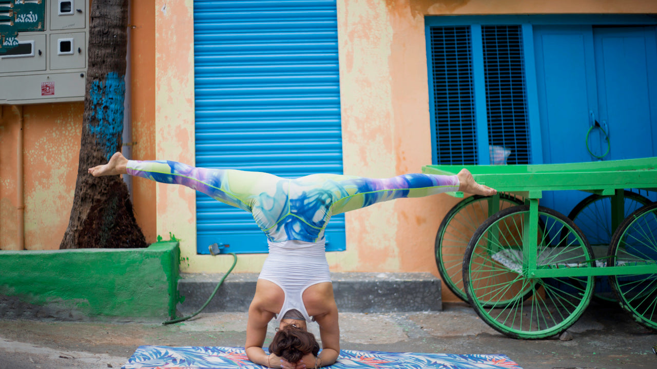 Headstand on kosha yoga co mat