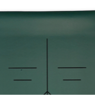 Green yoga mat with customised design on a white background