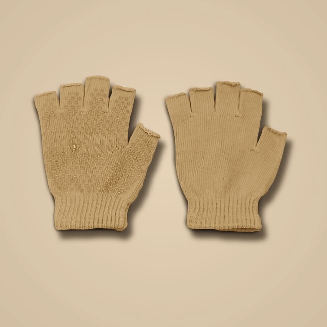 yoga socks and gloves for men and women made from cotton and anti skid non slip silicone in Brown colour