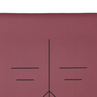 Purple yoga mat with customised design on a white background