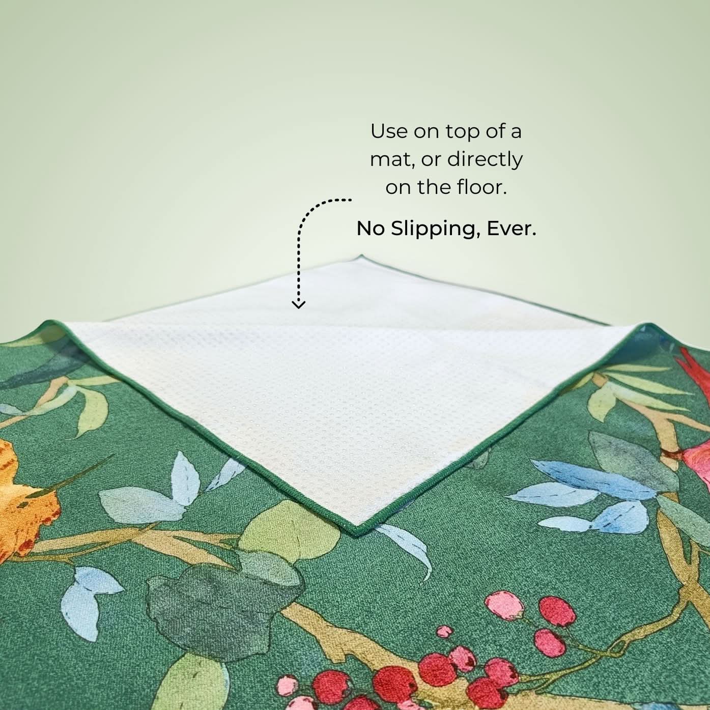 hot yoga towel non slip sweat absorbent machine washable soft to touch in prints by kosha yoga co