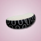 half moon shape meditation pillow for sitting cross legged in Black colour