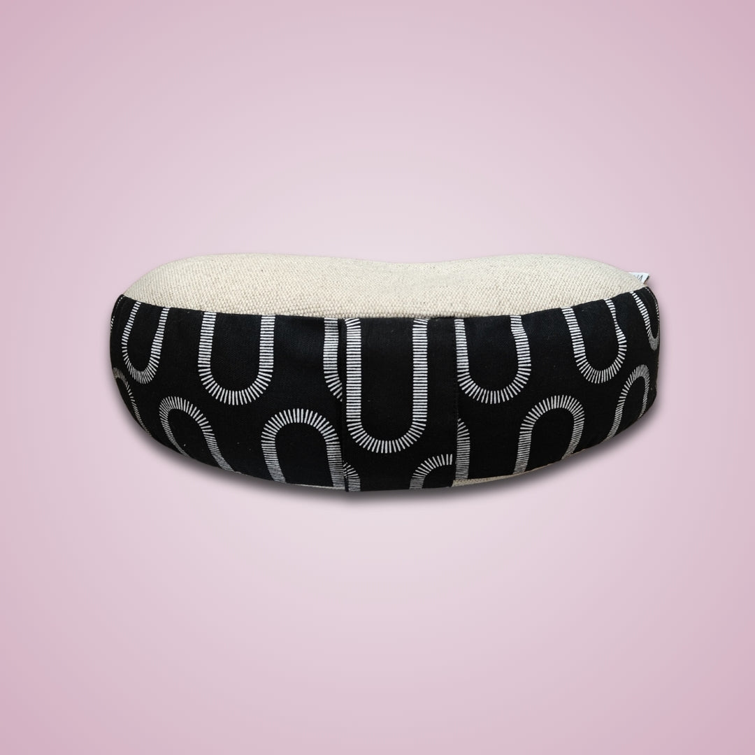 Organic meditation seat by kosha yoga co made by hand in Black colour