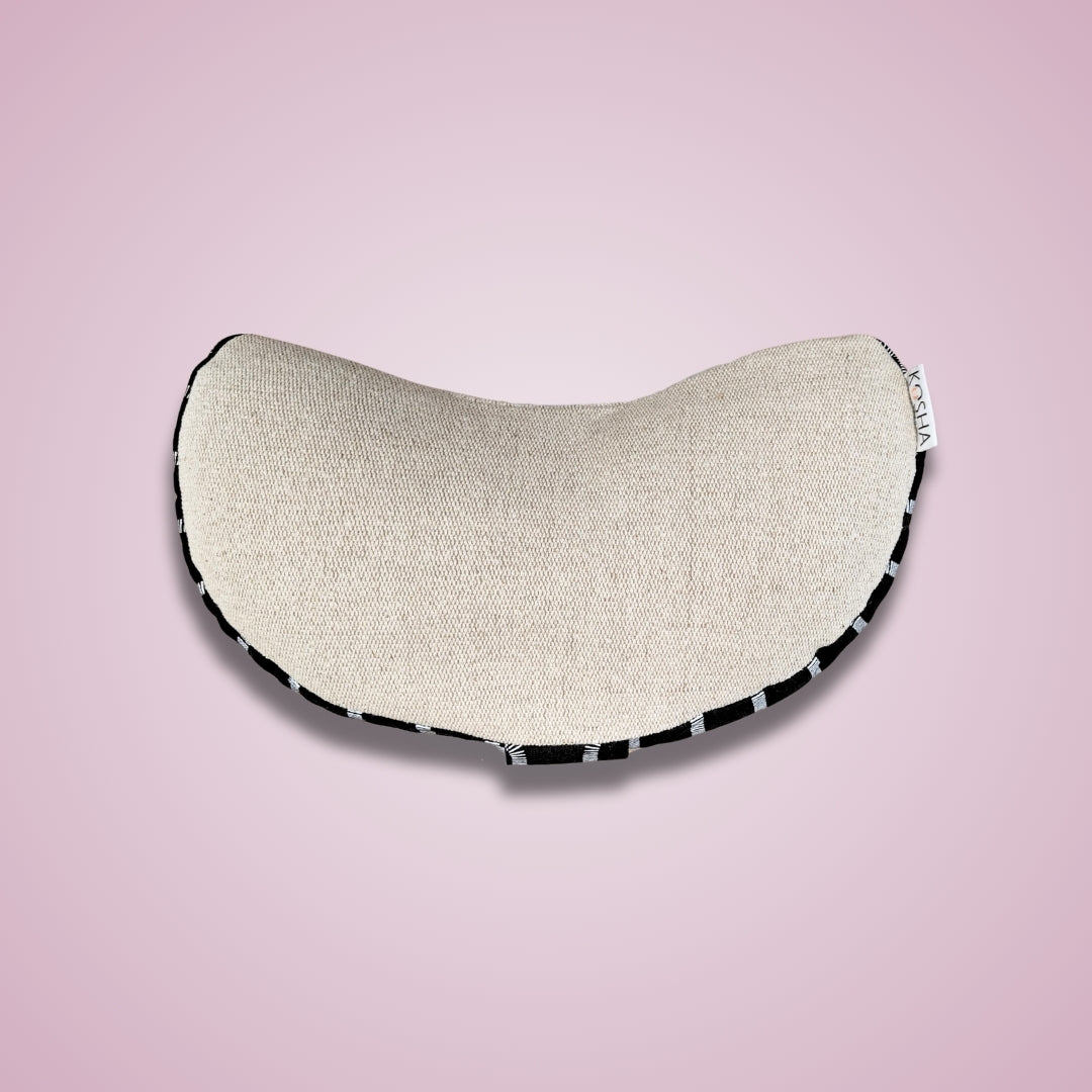 Crescent half moon meditation cushion made from recycled materials