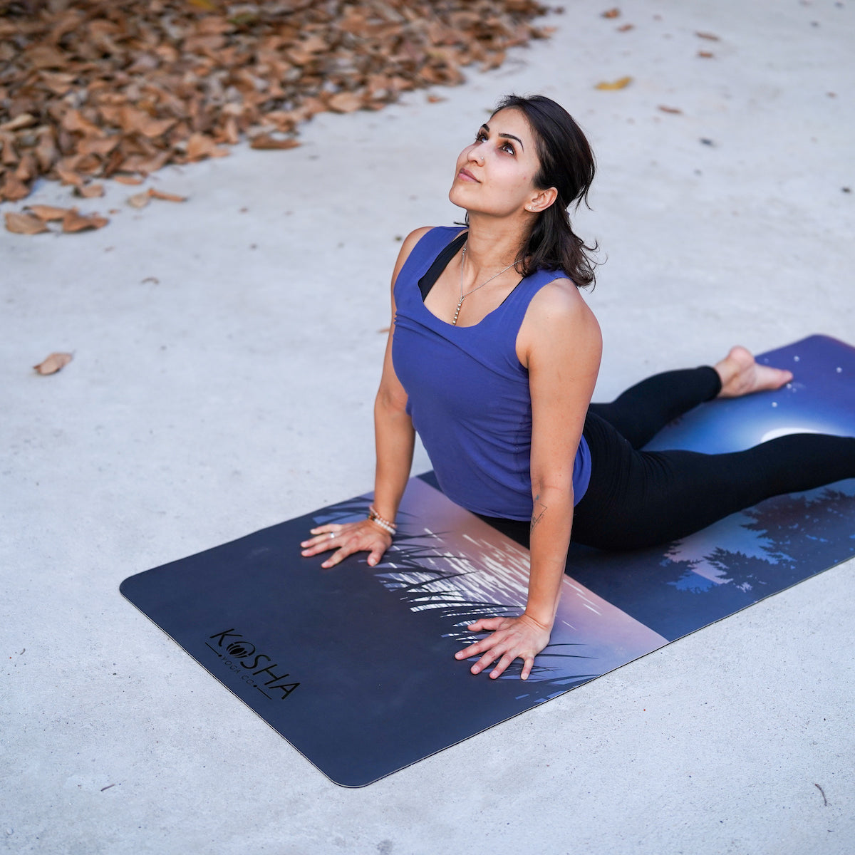 Moon printed yoga mat for men and women