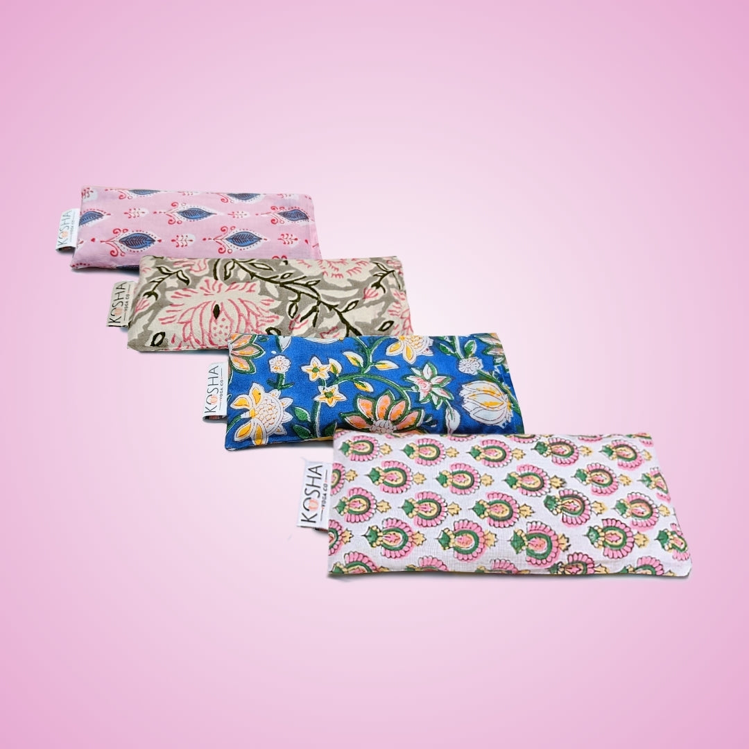 Aromatherapy wellness kit by kosha yoga in pink colour print