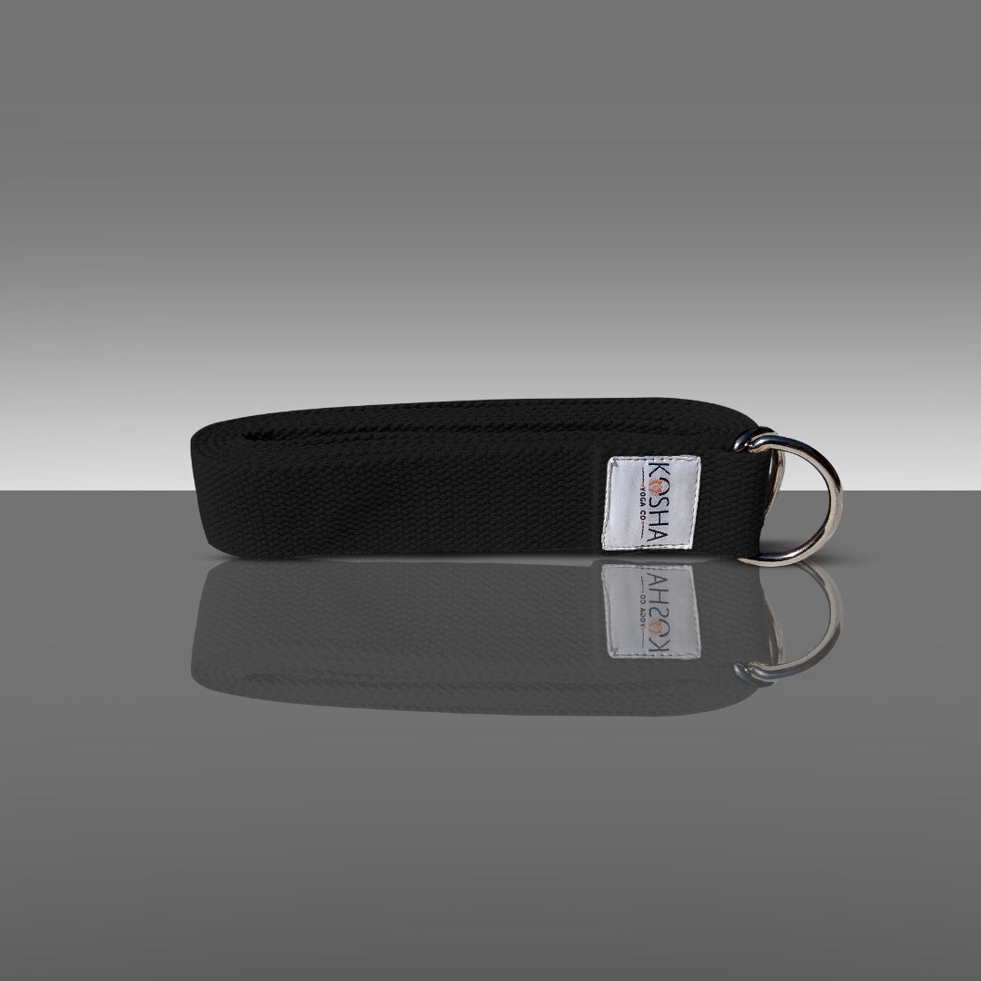 Yoga stretching strap in Black colour by kosha yoga co