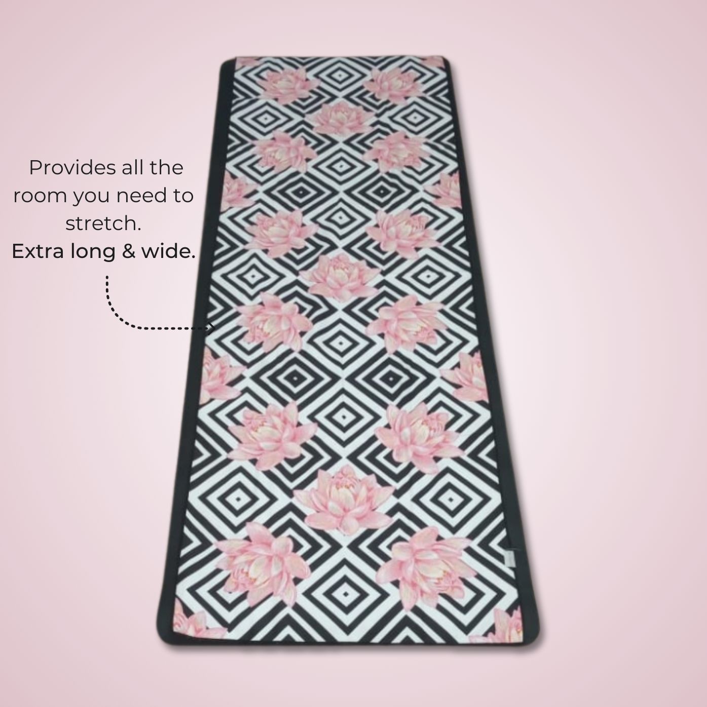 extra long yoga towel with non slip silicone nubs