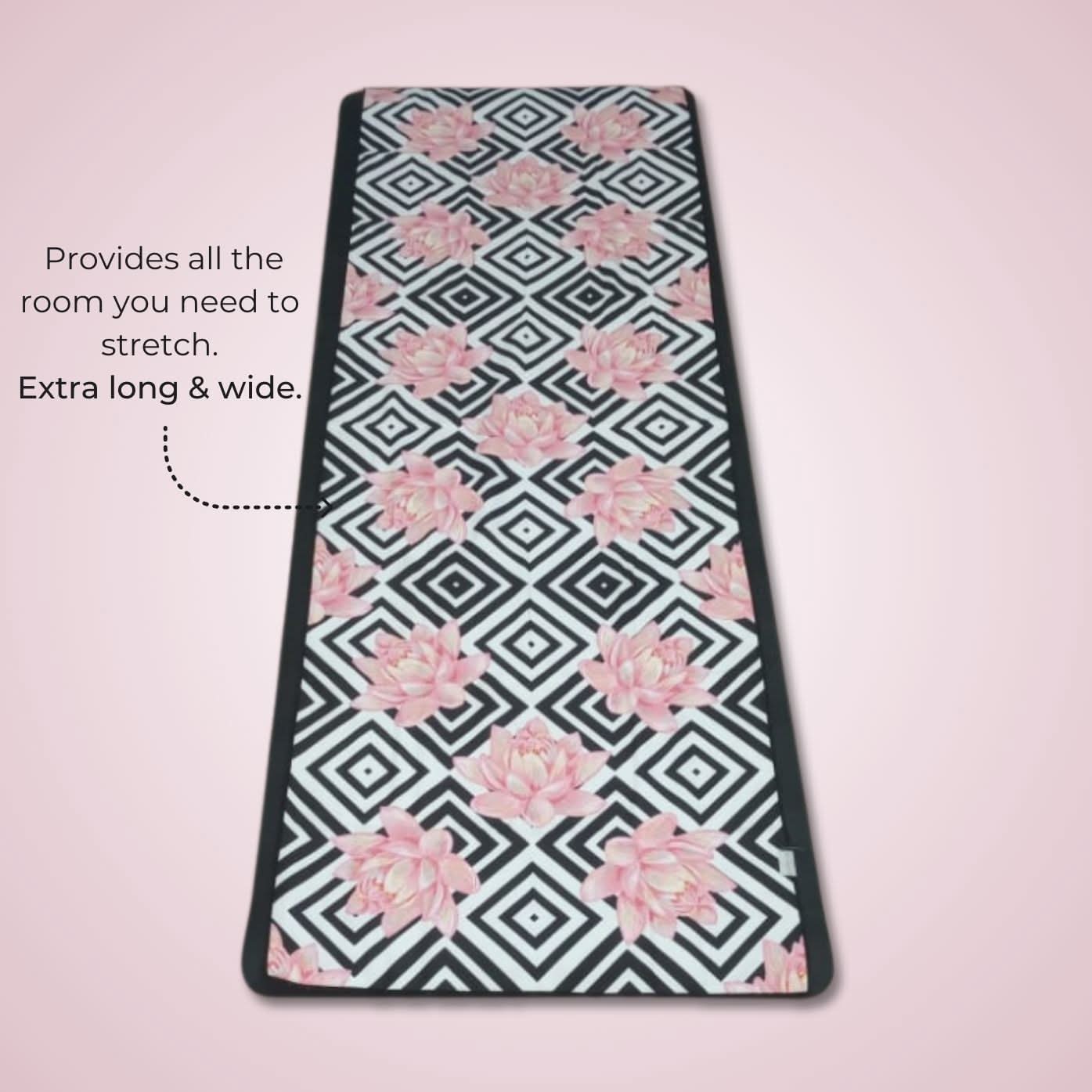 extra long yoga towel with non slip silicone nubs