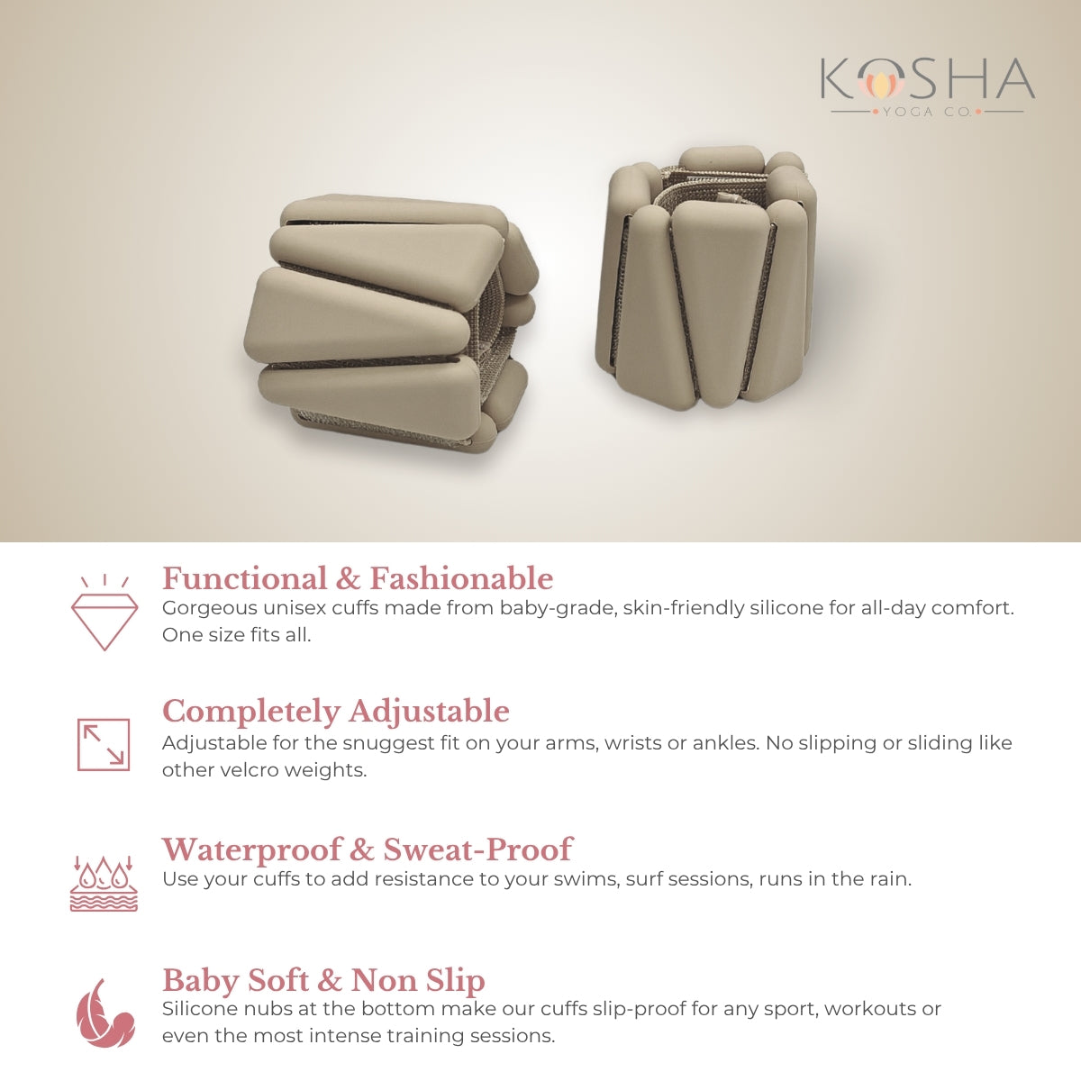 Best features of bala bangle type yoga and pilates ankle and wrist weight bangles by kosha yoga co