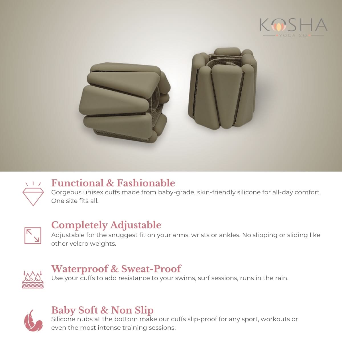 Best features of bala bangle type yoga and pilates ankle and wrist weight bangles by kosha yoga co