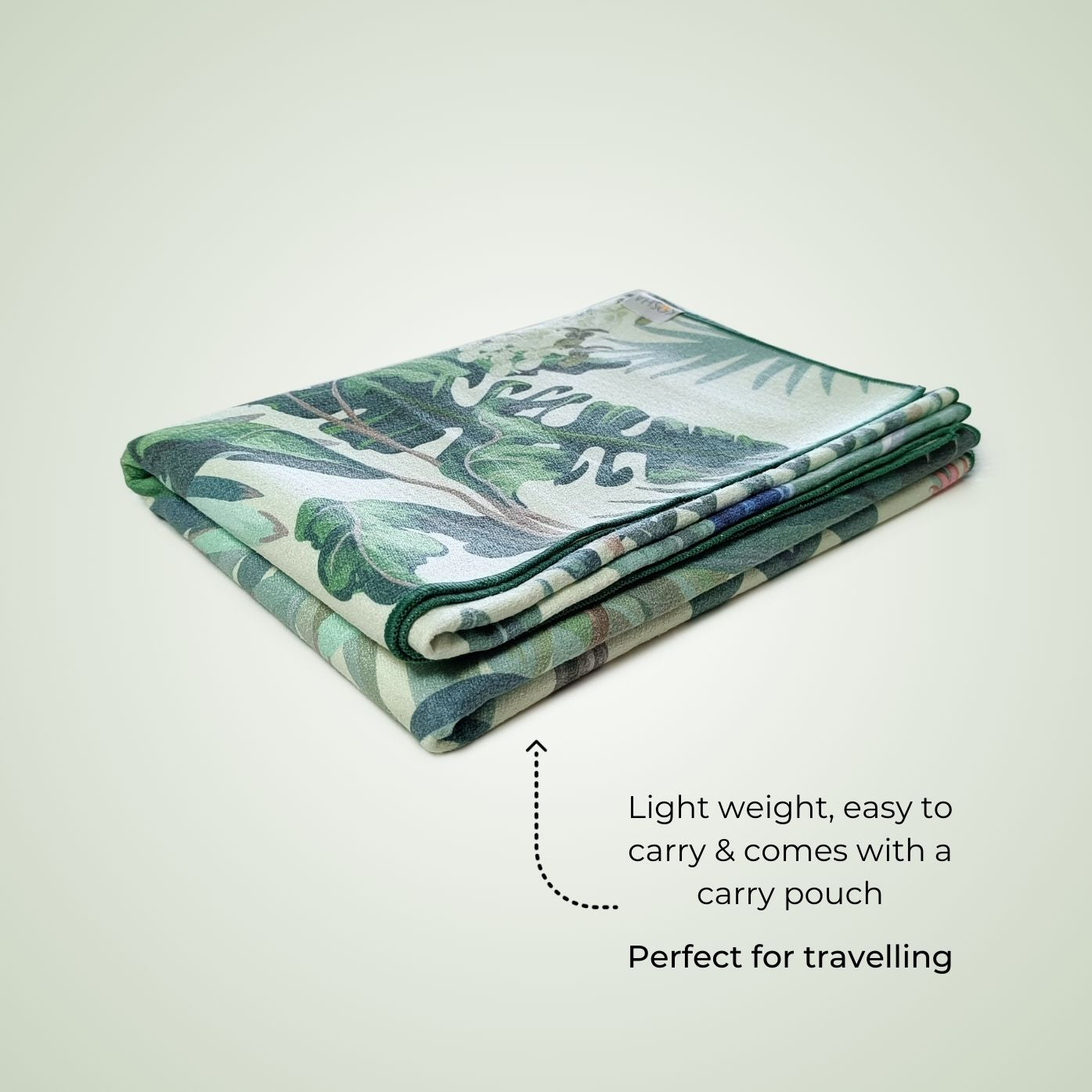 extra long and wide non slip yoga towels by kosha yoga co in nature print tropical animal print by kosha yoga