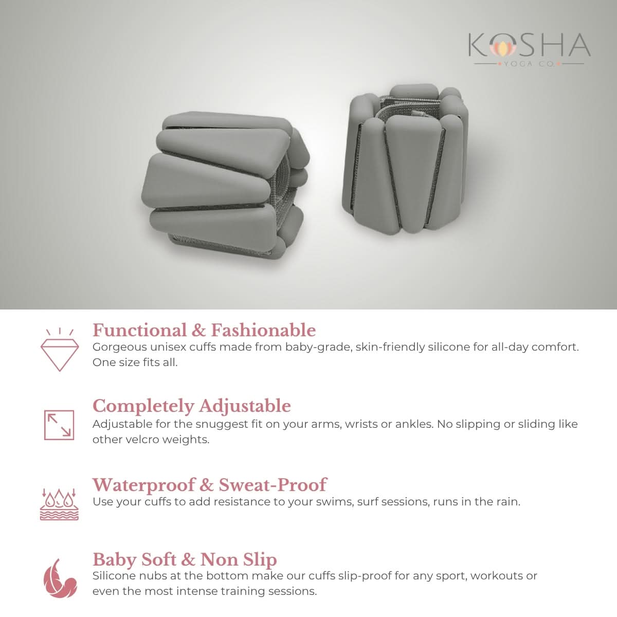 Best features of bala bangle type yoga and pilates ankle and wrist weight bangles by kosha yoga co