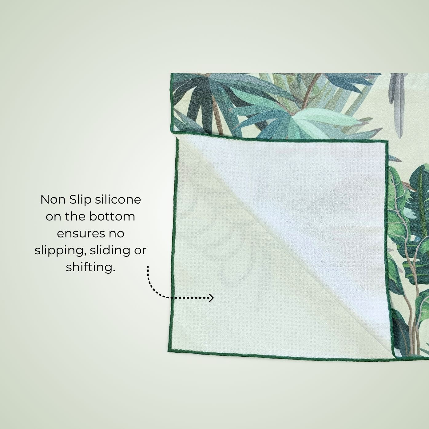 travel friendly machine washable yoga towels in tropical garden print by kosha yoga co