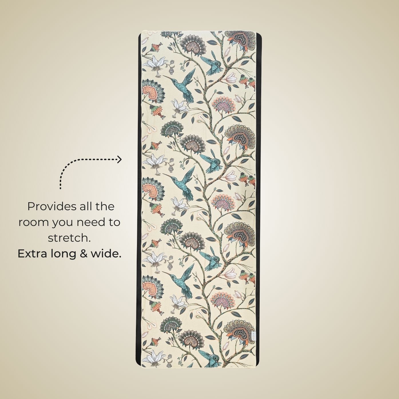 extra long yoga towel with non slip silicone nubs