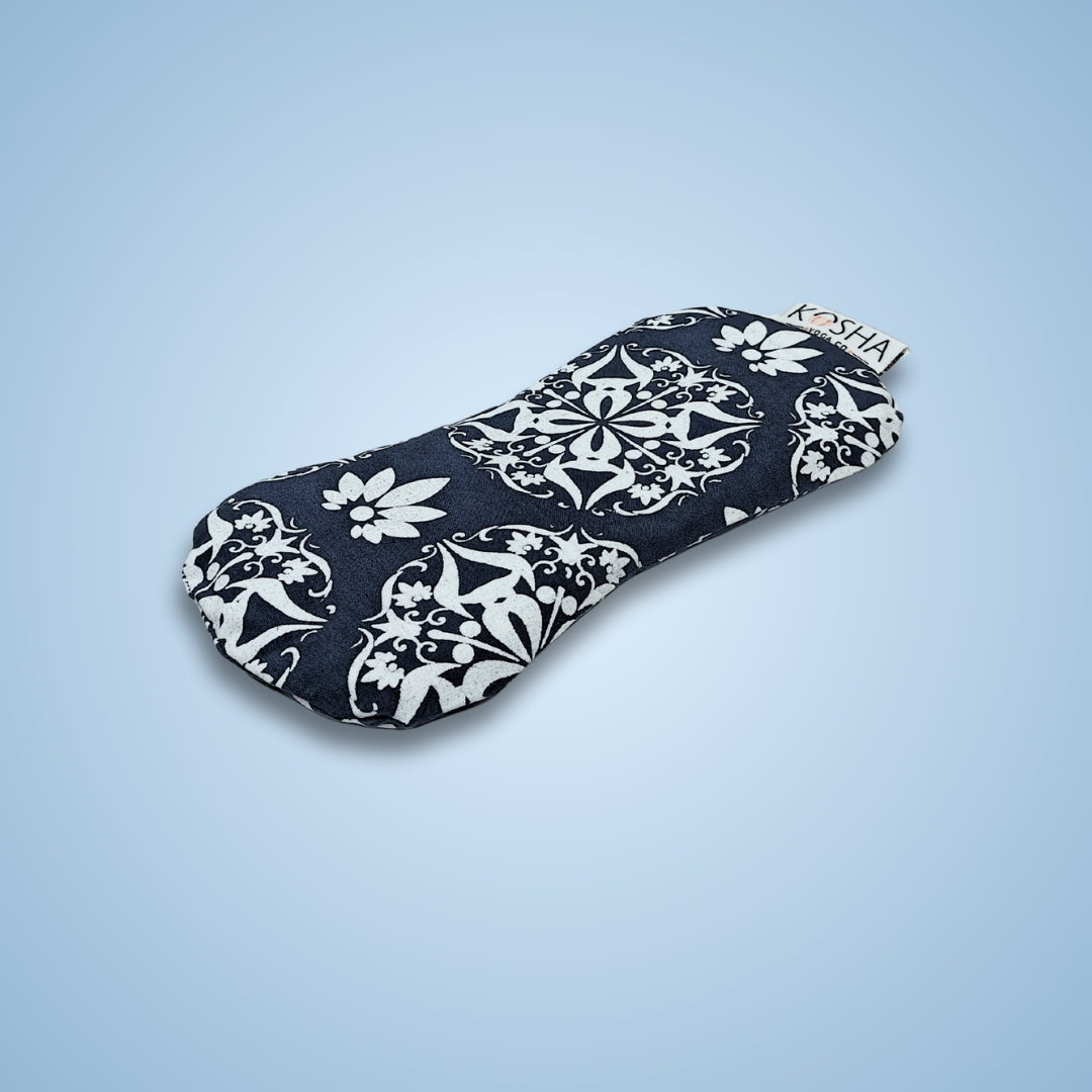 Aromatherapy travel props filled with natural lavender and flaxseed for hot and cool relaxation by kosha yoga