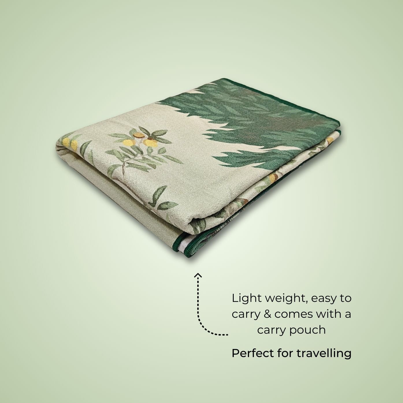 extra long and wide non slip yoga towels by kosha yoga co in evergr tropical animal print by kosha evergreen