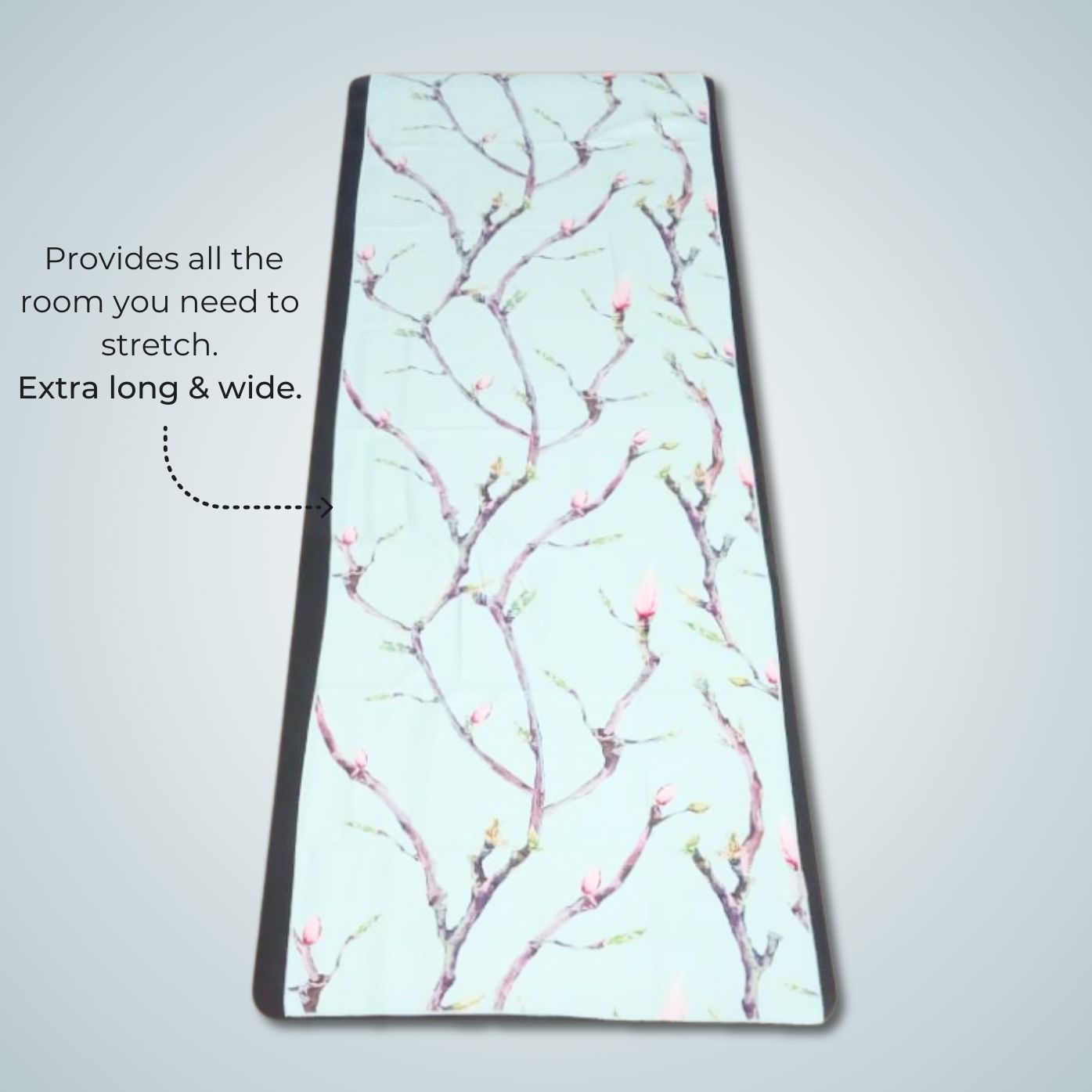 extra long yoga towel with non slip silicone nubs