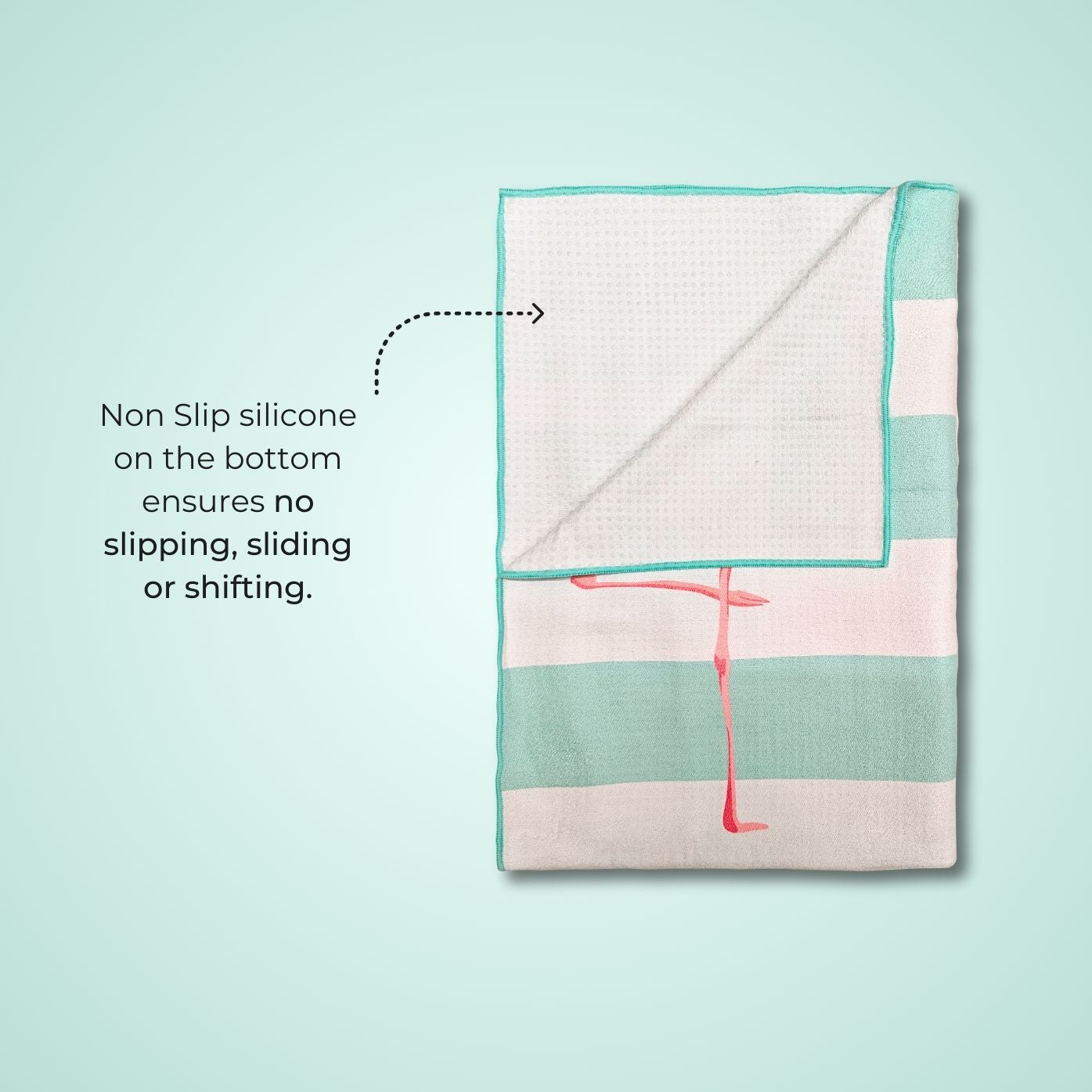 travel friendly machine washable yoga towels in beach print by kosha yoga co