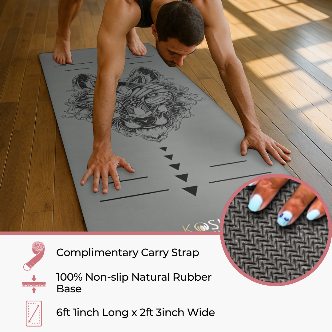 best rubber yoga mat for men by kosha yoga