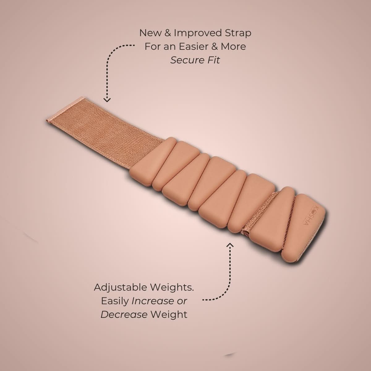 bala bangle ankle and wrist weights by kosha yoga co India in baby pink colour