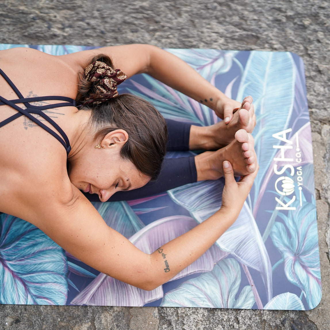 kosha yoga co luxury tropical printed natural rubber yoga mat