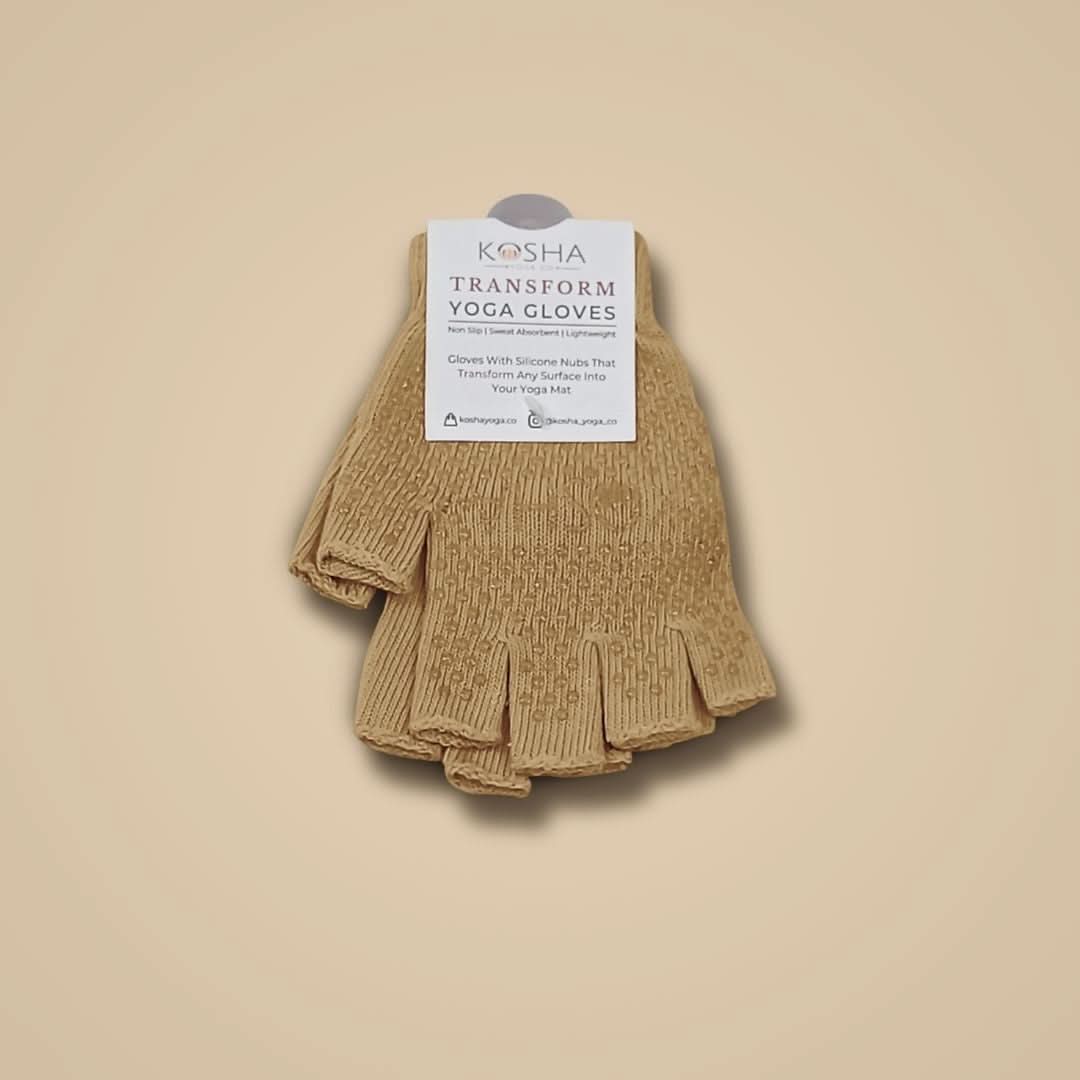 half finger gloves for yoga while travelling non slip sweat absorbent yoga accessory