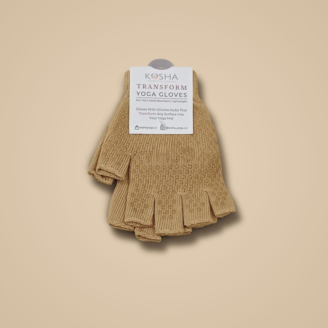 half finger gloves for yoga while travelling non slip sweat absorbent yoga accessory