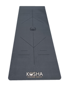 extra long extra wide black coloured natural yoga mat