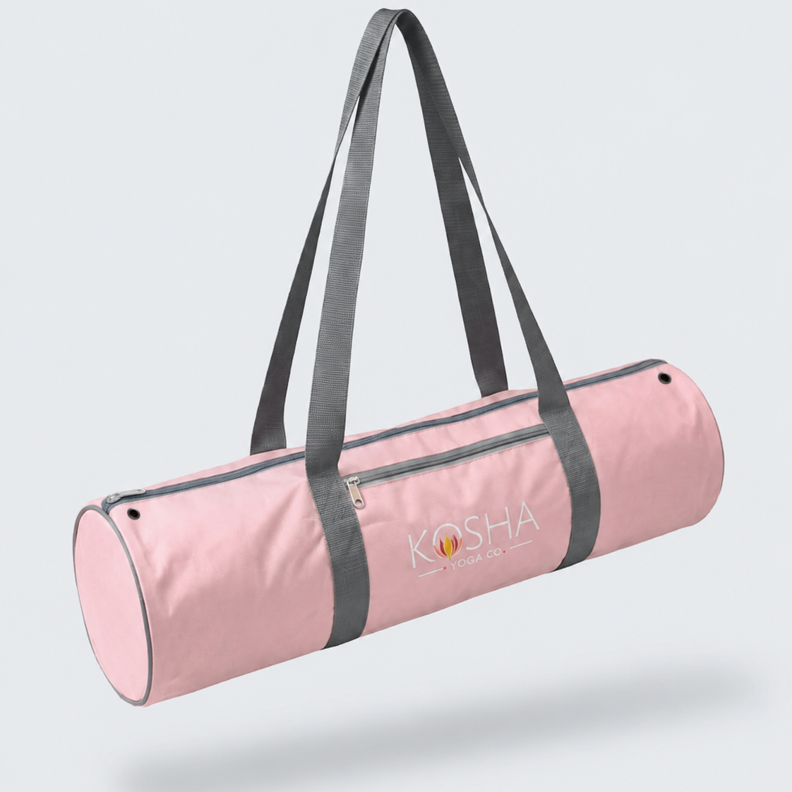 rose pink Yoga mat cover with cream zipper