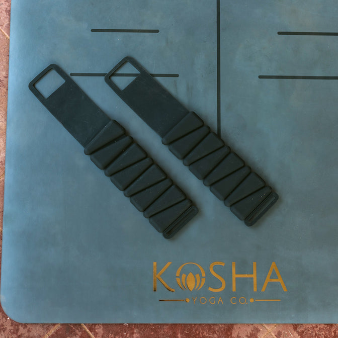 silicone ankle weights by kosha yoga co in black colour