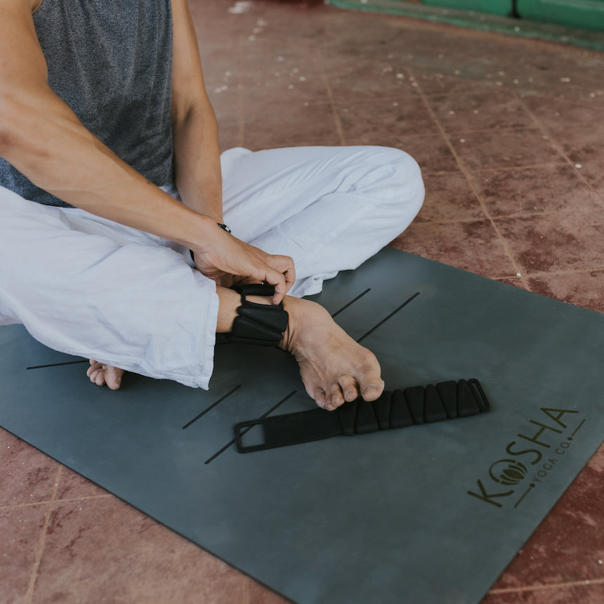 waterproof free size ankle and wrist weights buy kosha yoga in black colour
