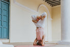 adjustable wrist and ankle weights for yoga and exercise in peach colour