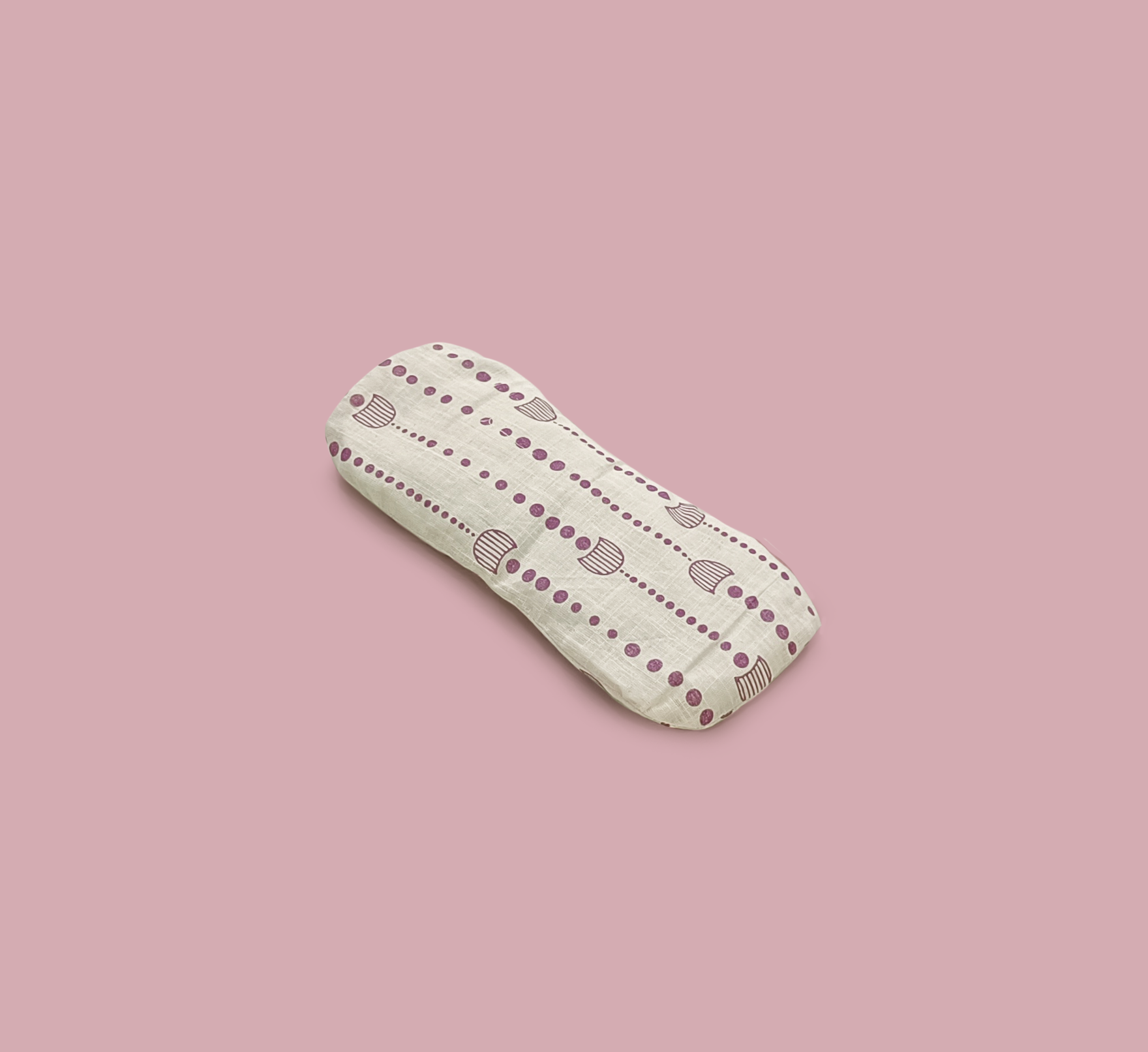 White and purple Organic Cotton relaxation eye pillow with lavender and flaxseed by kosha yoga co