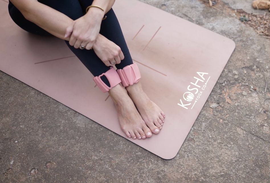 silicone ankle weights by kosha yoga co