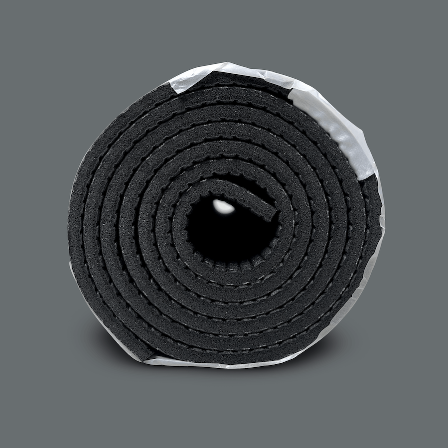 black colour 7mm thick yoga and exercise mat by kosha yoga co with lifetime warranty