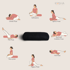 use a yoga bolster for yin yoga and restorative yoga poses black colour