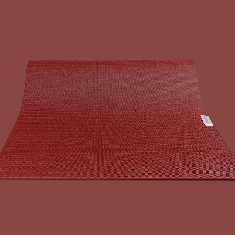 washable workout pilates and exercise mat by kosha yoga co in red colour
