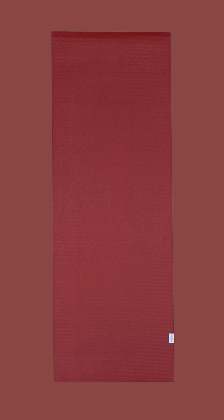 extra long thick and durable exercise mat by kosha yoga co in red colour