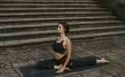 Sustainable activewear made out of recycled materials by Kosha Yoga Co. Squat proof, stretchable sports bras for yoga, gym, workouts, running.