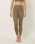 Nude ankle length leggings for yoga and sports bra set by kosha yoga co