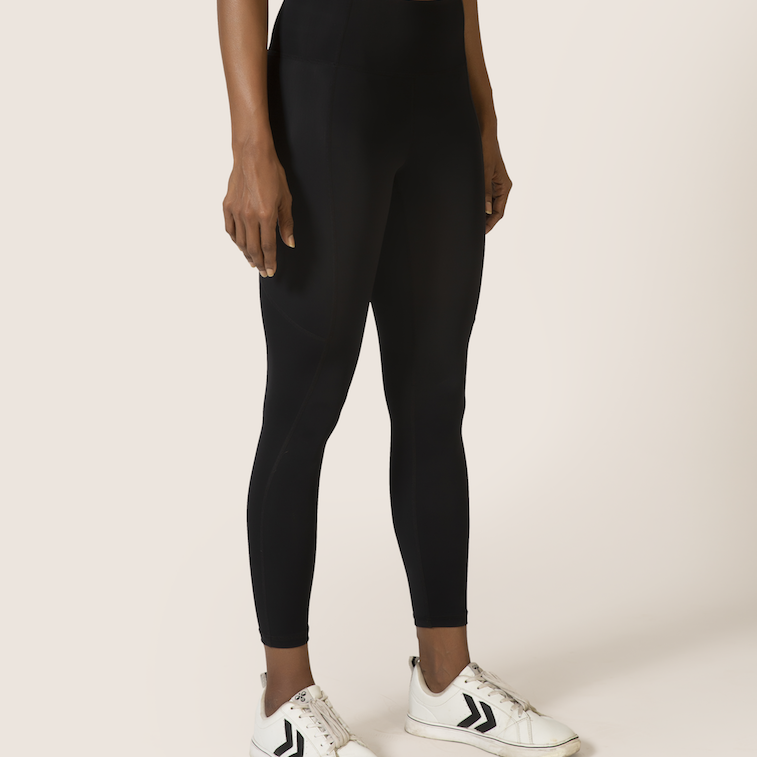 Sustainable activewear made out of recycled materials by Kosha Yoga Co. Squat proof, stretchable leggings for yoga, gym, workouts, running.