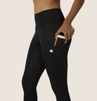 Sustainable activewear made out of recycled materials by Kosha Yoga Co. Squat proof, stretchable leggings for yoga, gym, workouts, running.