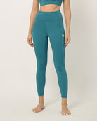 Sustainable activewear made out of recycled materials by Kosha Yoga Co. Squat proof, stretchable leggings for yoga, gym, workouts, running.
