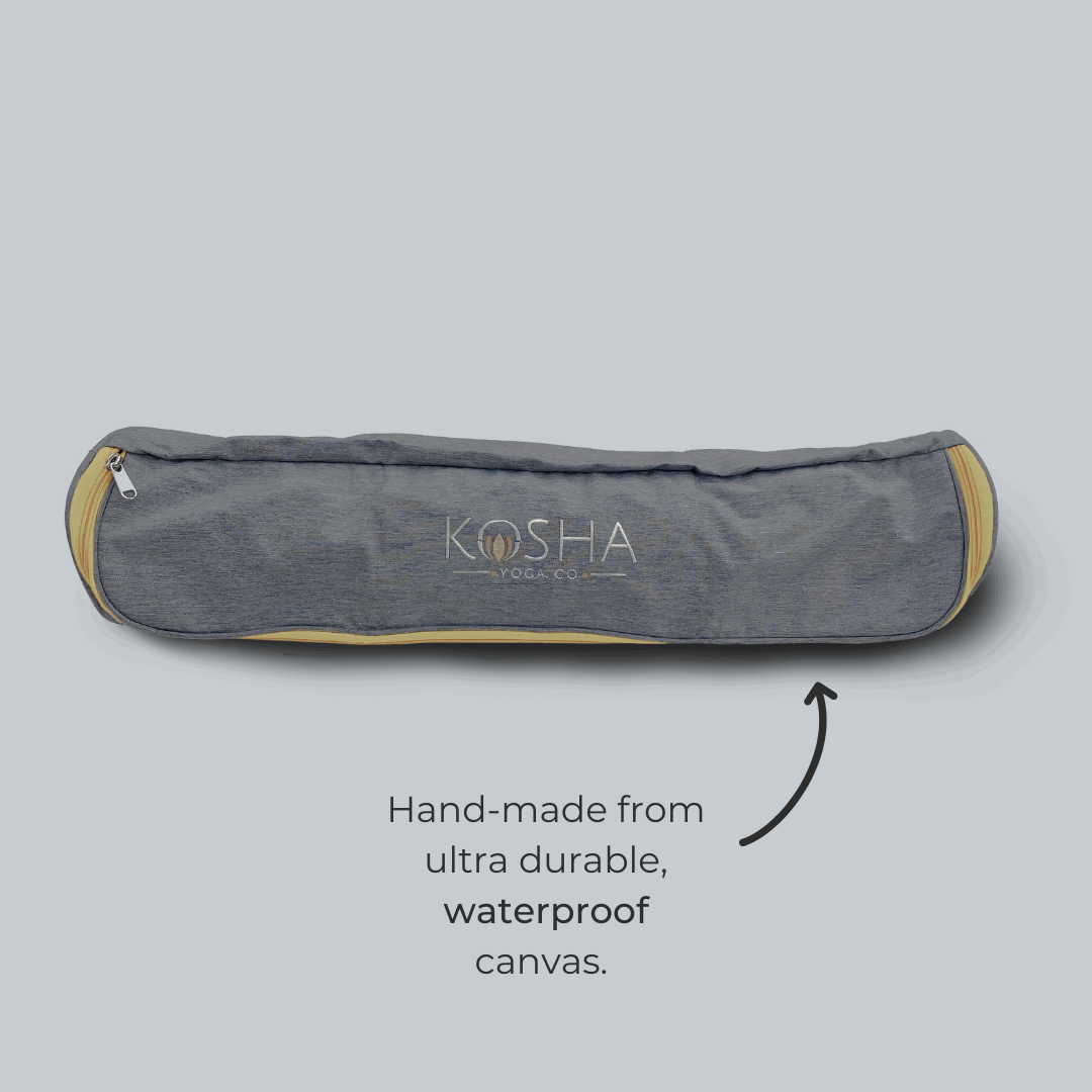 waterproof yoga mat cover with two zips for all size yoga mats with carry strap