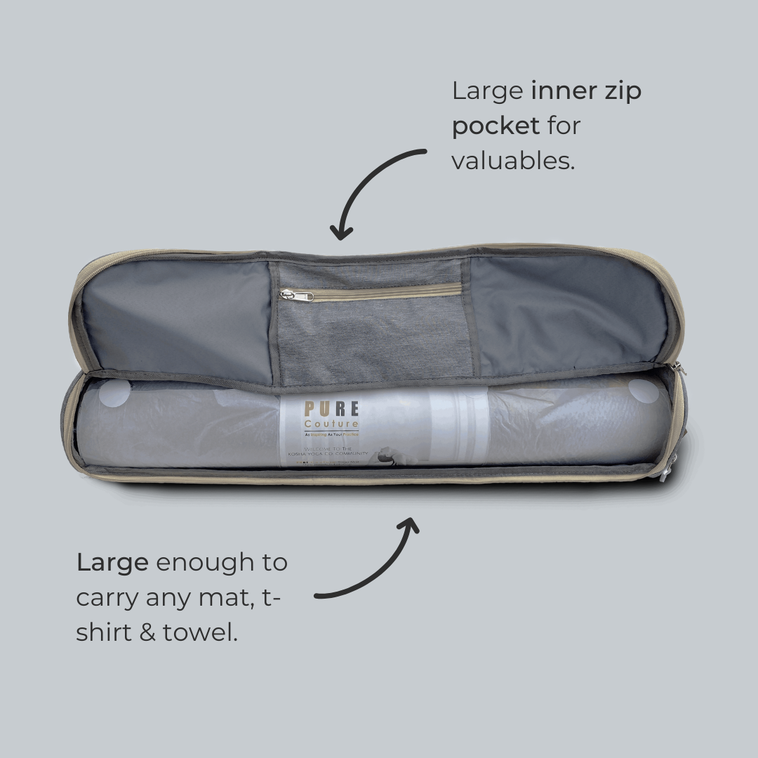Large yoga mat cover with two pockets