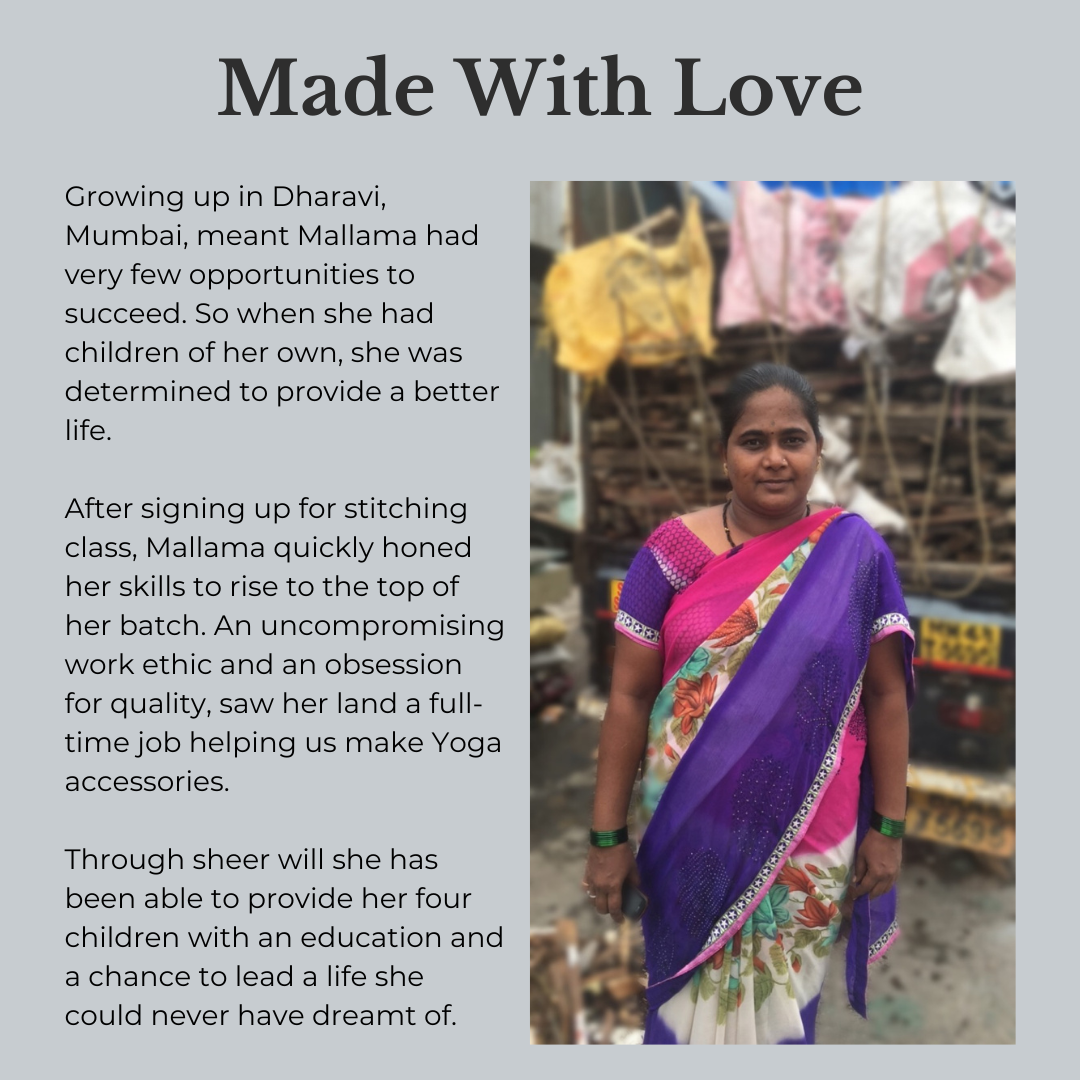 Yoga mats covers hand made in dharavi mumbai by kosha yoga co