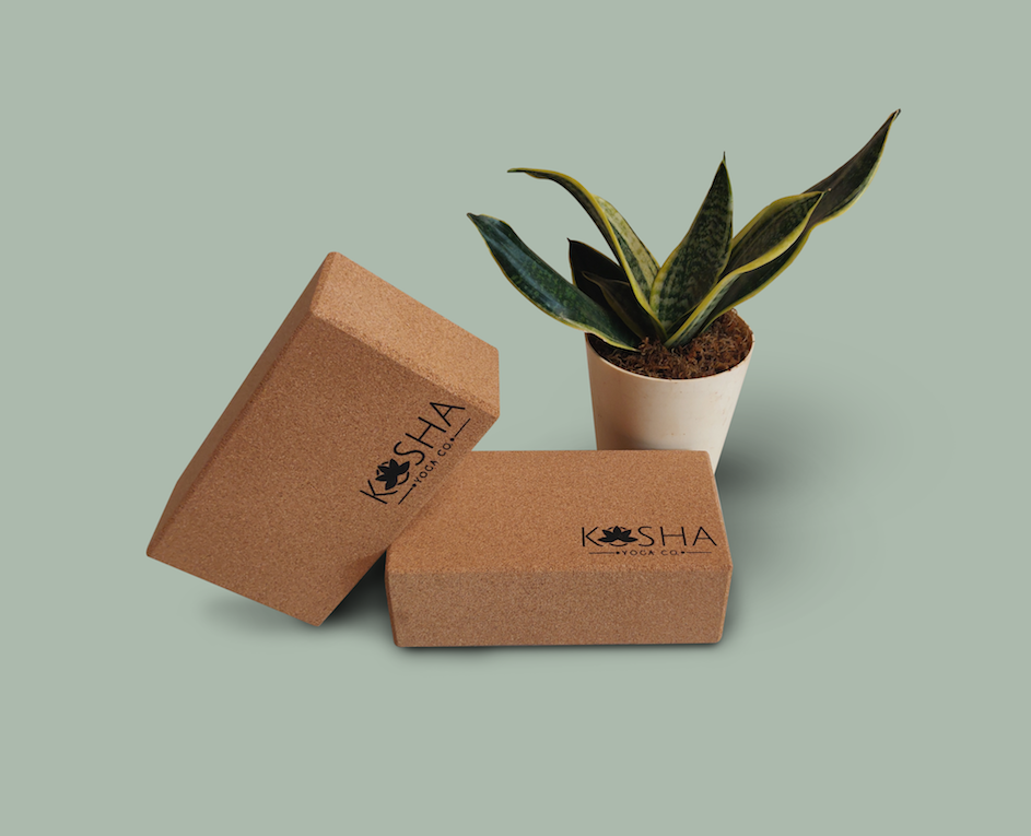 Yoga Blocks Bricks By Kosha Yoga Co. India Non Slip Sweat Absorbent Eco-friendly