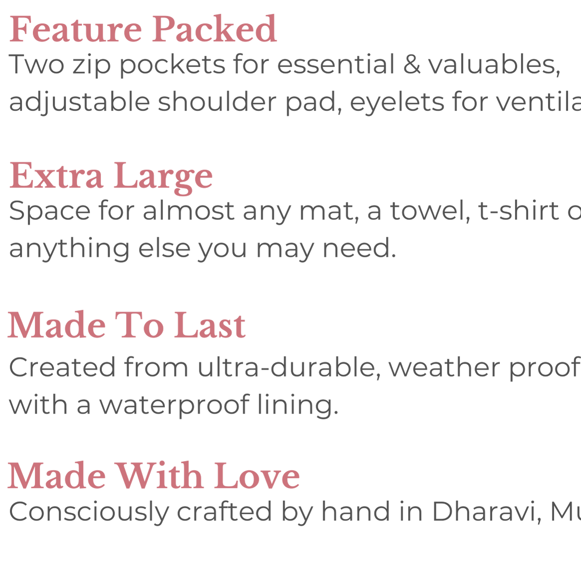 Waterproof yoga mat bag with two pockets that fits all yoga mats