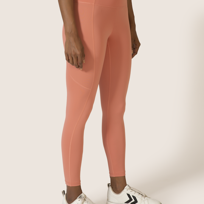 Sustainable activewear made out of recycled materials by Kosha Yoga Co. Squat proof, stretchable leggings for yoga, gym, workouts, running.